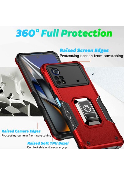Manyetik Standlı Xiaomi Poco X3 Pro Tampon Telefon Kılıfı Için Telefon Kılıfı (Yurt Dışından)
