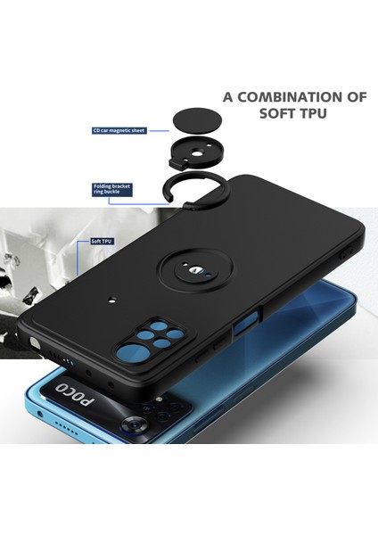 Halka Ayaklı Xiaomi Redmi 9t Telefon Kılıfı (Yurt Dışından)