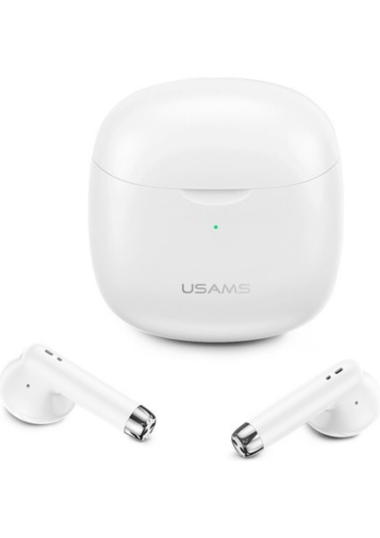 Usams -IA04 IOS/Android Uyumlu BT5.0 TWS Bluetooth Kulaklık-Beyaz