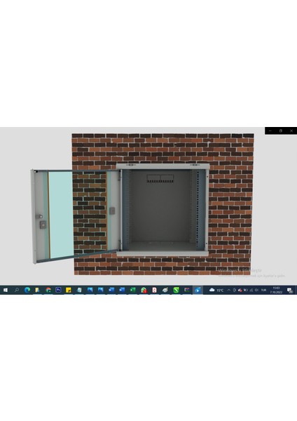 Awen 4u 600W x 450D Duvar Tipi Kabinet (Açık Gri)