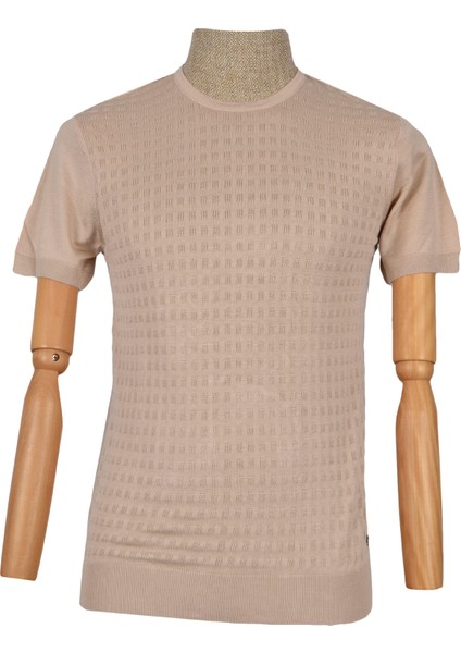Sıfır Yaka Düz Triko Erkek T-shirt fırsatları