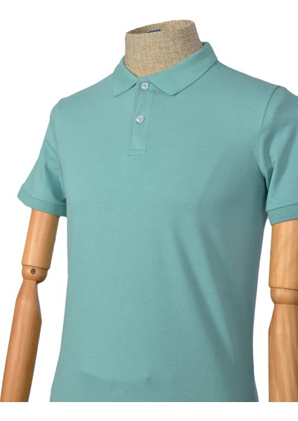 Polo Yaka Düz Slim Erkek T-shirt