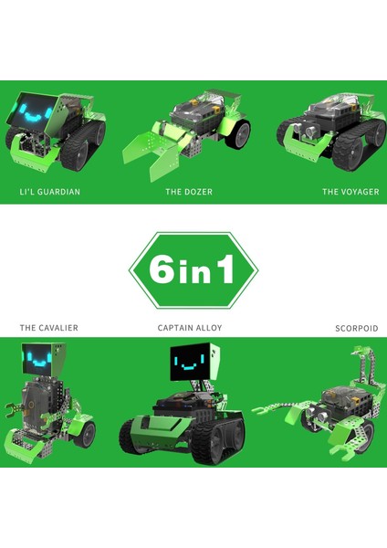 Qoopers 6'sı 1 Arada Programlama Robotu Yapı Kiti