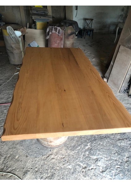 Kayın Rengi Kütük Salon Mutfak Masası Üstü Tablası 80X170.CM