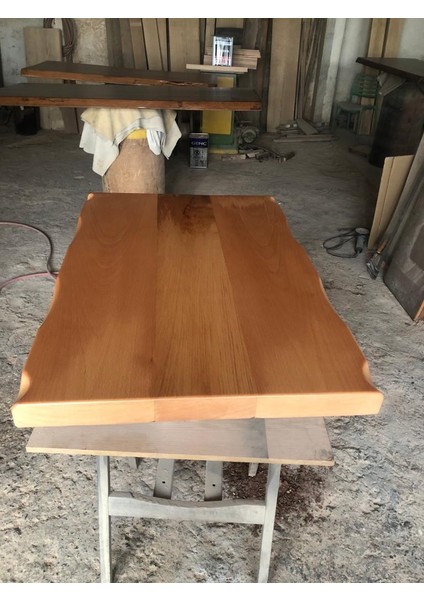 Gürgen Ağacı Naturel Kayın Kütük Mutfak Masası Üstü Tablası Imalatı 60X100.CM