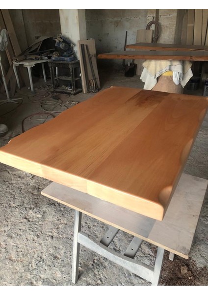 Gürgen Ağacı Naturel Kayın Kütük Mutfak Masası Üstü Tablası Imalatı 60X100.CM