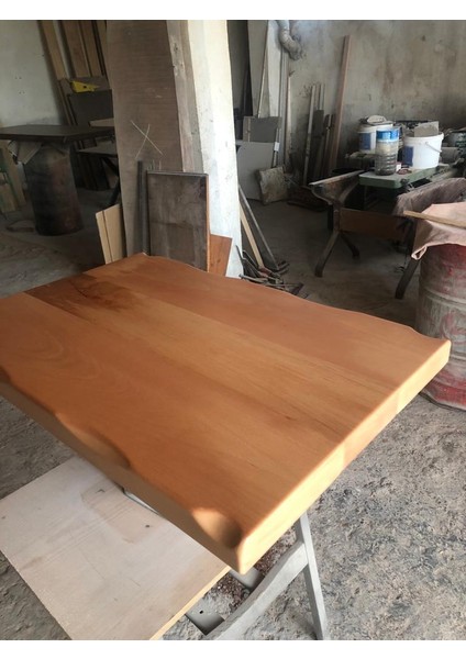 Gürgen Ağacı Naturel Kayın Kütük Mutfak Masası Üstü Tablası Imalatı 60X100.CM