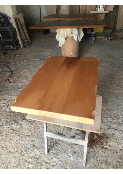 Gürgen Ağacı Naturel Kayın Kütük Mutfak Masası Üstü Tablası Imalatı 60X100.CM