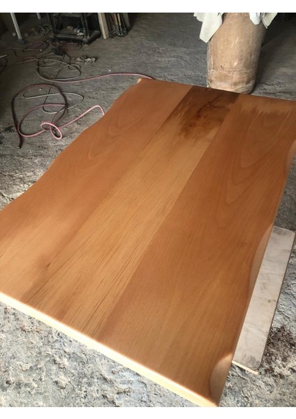 Gürgen Ağacı Naturel Kayın Kütük Mutfak Masası Üstü Tablası Imalatı 60X100.CM