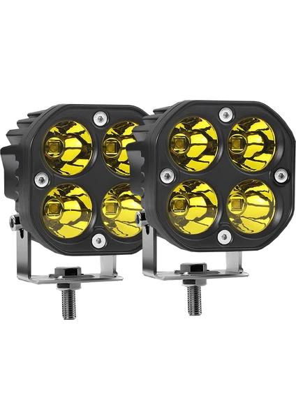 Off-Road Sis Lambası 4 LED 12-32V 40W -Set Sarı / LASS284-1