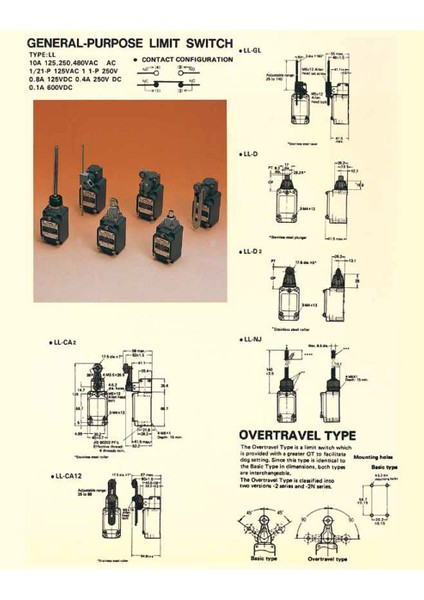 Genel Amaçlı Limit Switch Ll-Ca2 fiyatları
