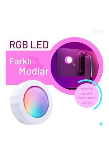 RGBTekne Için Mıknatıslı Dokunmatik LED Atmosfer Lamba (Renk Seçenekli)