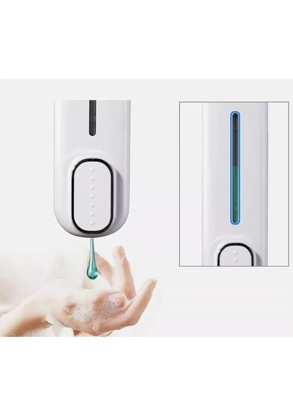 3 Adet Duvara Monte Banyo 350ML Sabunluk Şampuan Sıvı Sabun Şişesi Duşjeli Dağıtıcı Beyaz Renk