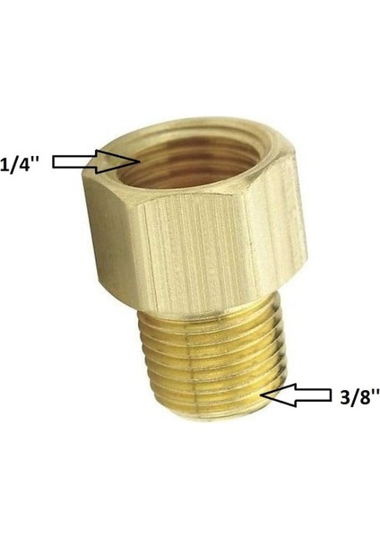 1/4x3/8 Sarı Orantılı Nipel Redüksiyon