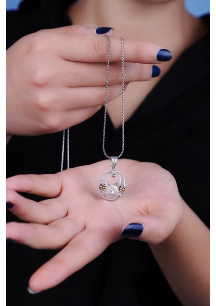 925 Ayar Gümüş Telkari Model Kadın Kolye fiyatları