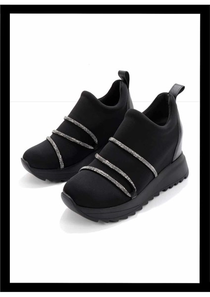 Siyah Streç Kadın Sneaker K01313002717