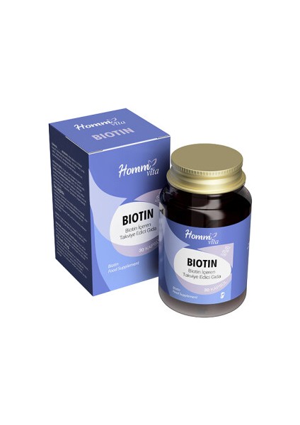 Homm Vita Biotin İçeren Takviye Edici Gıda 30 Kapsül