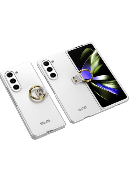 Galaxy Z Fold 5 Kılıf Zore Kıpta Yüzüklü Flip Sert Kılıf