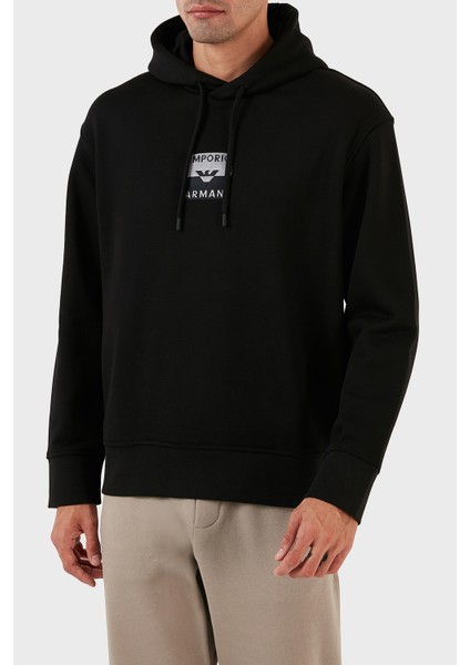 Logo Işlemeli Kapüşonlu % 100 Pamuk Regular Fit Erkek Sweat 6R1MCN 1jwpz 0999 modelleri