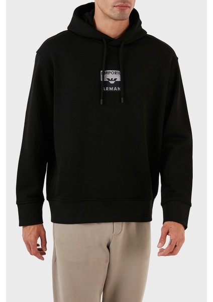 Logo Işlemeli Kapüşonlu % 100 Pamuk Regular Fit Erkek Sweat 6R1MCN 1jwpz 0999 indirimleri