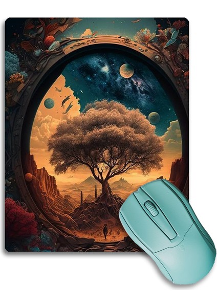 Sonictouch Hinora Hayat Ağacı Kaydırmaz Gaming Oyuncu Dikişsiz Mavi Turuncu Mouse Pad/ped 17X21CM fiyatları