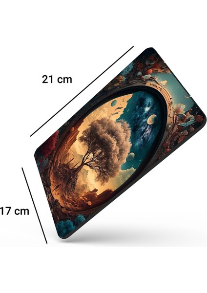 Sonictouch Hinora Hayat Ağacı Kaydırmaz Gaming Oyuncu Dikişsiz Mavi Turuncu Mouse Pad/ped 17X21CM modelleri
