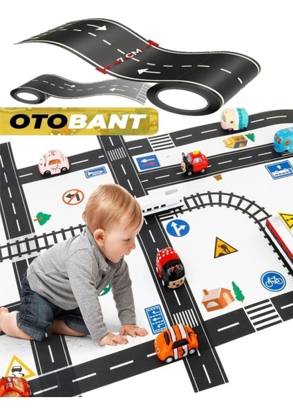 Zhl Toys Zhltoys Otobant Eğitici ve Eğlenceli Yol Yapım Road Tape Şerit Oyun Bandı Eğitici Oyuncak