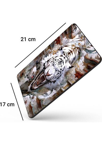 Sonictouch Çin Beyaz Kaplanı (White Tigger) Kaydırmaz Gaming Oyuncu Dikişsiz Mouse Pad/ped 17X21CM