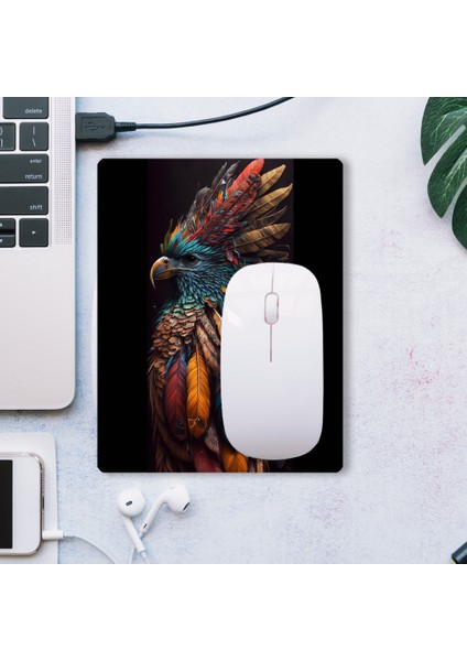 Sonictouch Kızılderili Kartal Temalı Kaydırmaz Gaming Oyuncu Dikişsiz Siyah Yeşil Mouse Pad/ped 17X21CM fiyatları