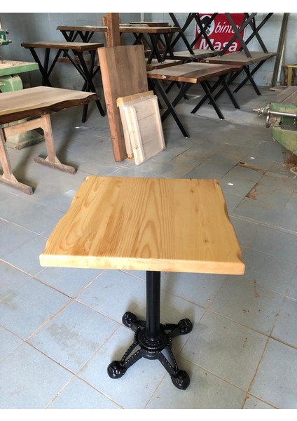 Naturel Kayın Kütük Cafe Masası 60X60.CM fırsatları