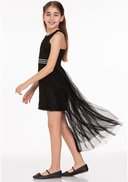 AHENGİM KIZ ÇOCUK ABİYE KIZ İNCİ TAŞLI TÜLLÜ KIZ ABİYE AK2229 modelleri