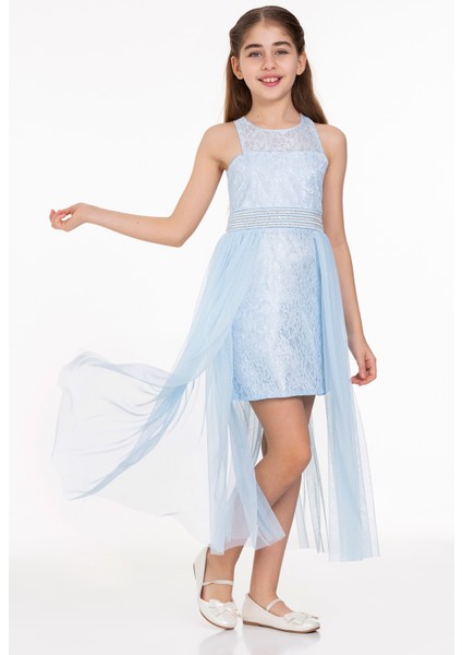 AHENGİM KIZ ÇOCUK ABİYE KIZ İNCİ TAŞLI TÜLLÜ KIZ ABİYE AK2229 fiyatları