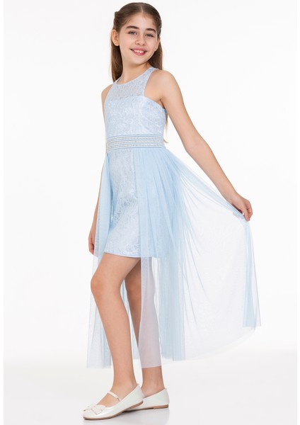 AHENGİM KIZ ÇOCUK ABİYE KIZ İNCİ TAŞLI TÜLLÜ KIZ ABİYE AK2229 modelleri