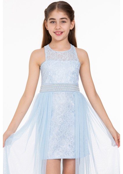 AHENGİM KIZ ÇOCUK ABİYE KIZ İNCİ TAŞLI TÜLLÜ KIZ ABİYE AK2229 indirimleri