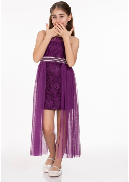 AHENGİM KIZ ÇOCUK ABİYE KIZ İNCİ TAŞLI TÜLLÜ KIZ ABİYE AK2229 fiyatları