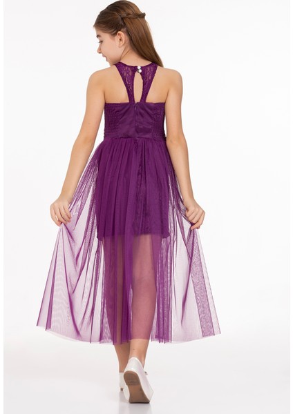 AHENGİM KIZ ÇOCUK ABİYE KIZ İNCİ TAŞLI TÜLLÜ KIZ ABİYE AK2229 modelleri