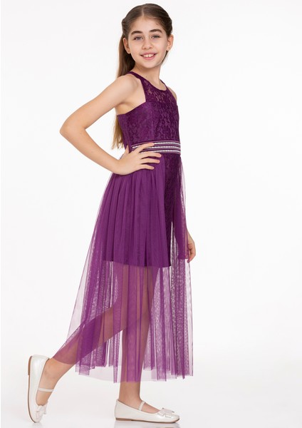 AHENGİM KIZ ÇOCUK ABİYE KIZ İNCİ TAŞLI TÜLLÜ KIZ ABİYE AK2229 fırsatları