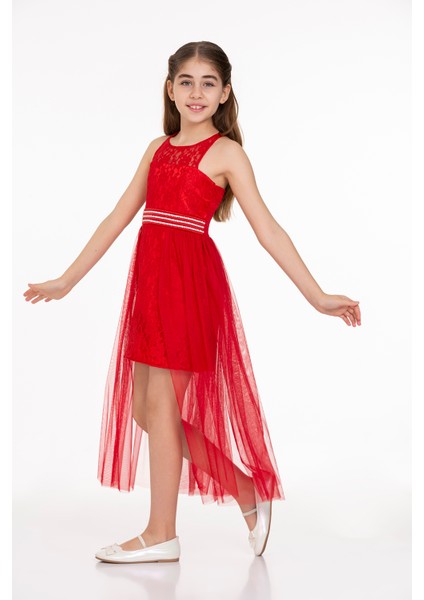 AHENGİM KIZ ÇOCUK ABİYE KIZ İNCİ TAŞLI TÜLLÜ KIZ ABİYE AK2229 fiyatları