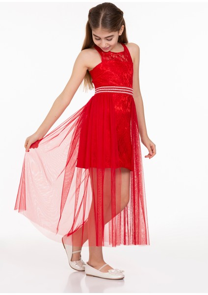 AHENGİM KIZ ÇOCUK ABİYE KIZ İNCİ TAŞLI TÜLLÜ KIZ ABİYE AK2229 fırsatları