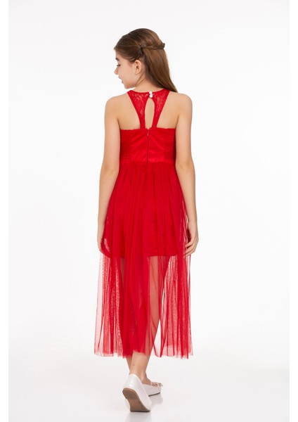 AHENGİM KIZ ÇOCUK ABİYE KIZ İNCİ TAŞLI TÜLLÜ KIZ ABİYE AK2229 indirimleri