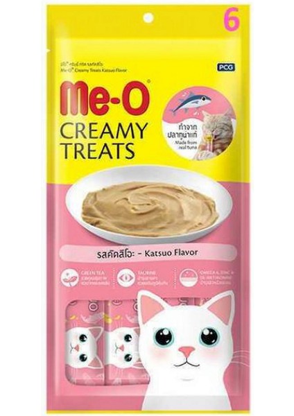 Me-O TR5CACH5015 Creamy Treat Çizgili Orkinos Kedi Ödülü 4X15GR (12 Adet)