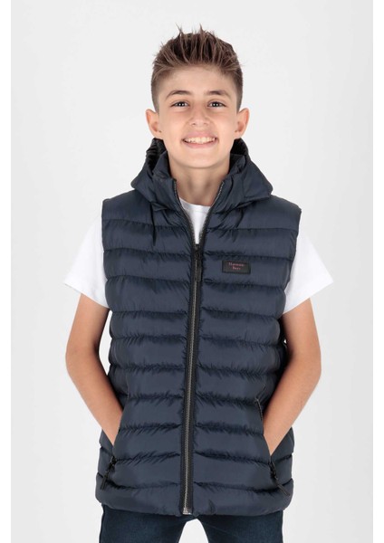 AHENGİM ERKEK ÇOCUK YELEK ERKEK ÇOCUK KAPÜŞONLU ŞİŞME YELEK AK215051