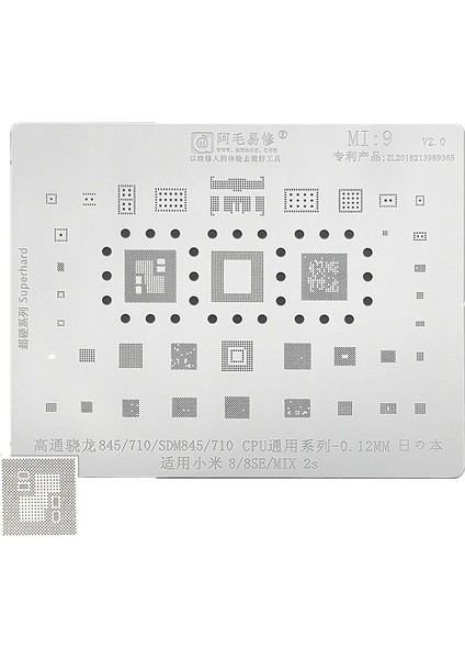 Mı:9 Bga Reballing Entegre Çip Lehimleme Kalıbı SDM845..
