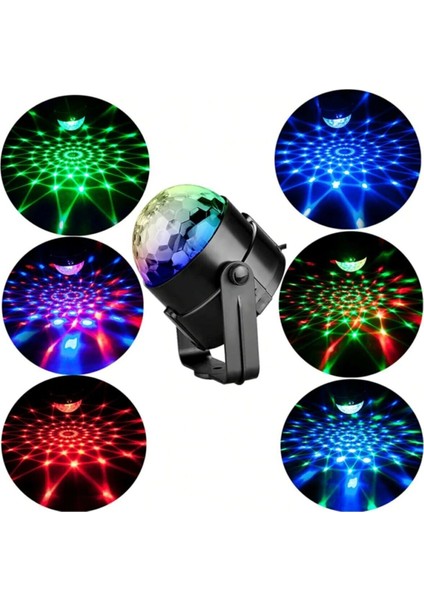 Özel Günlere Kutlama Disco Topu Sese Duyarlı LED Küre Disko Topu Renkli Işıklı Lazer