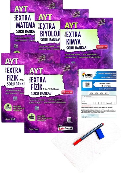 AYT Ekstra Sayısal Set-Yeni Baskı - Okyanus Yayınları Deneme +Faber Kalem+Silgi