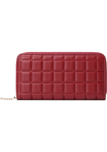 Kadın Fermuarlı Uzun Cüzdan Cep Telefonu Çantası Debriyaj (Yurt Dışından)