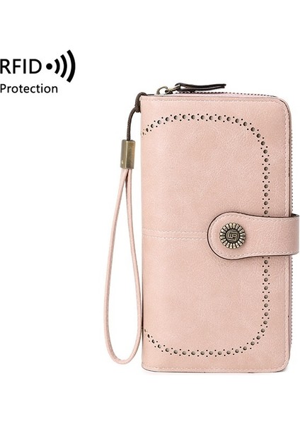 Rfıd Antimanyetik Cüzdan Uzun Fermuarlı Bayan Cüzdanı (Yurt Dışından)