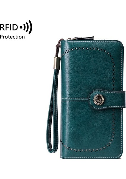 Rfıd Antimanyetik Cüzdan Uzun Fermuarlı Bayan Cüzdanı (Yurt Dışından)