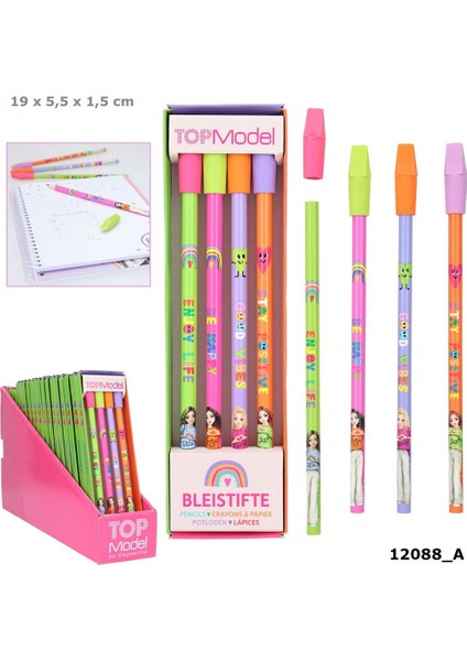 Top Model Topmodel Pencil-Set With Eraser-Topper Selflove