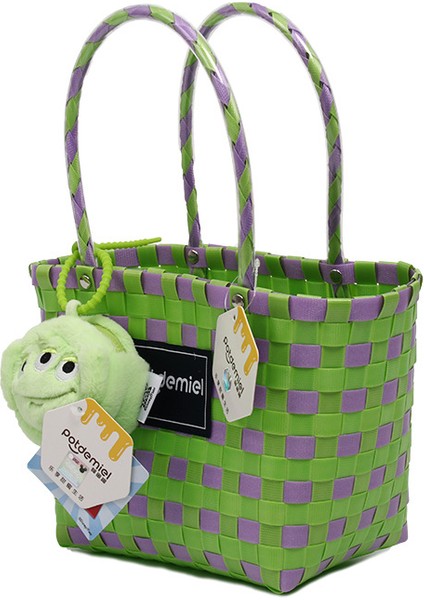 Stitch Peluş Kolye Dokuma Tote Çanta Plastik El Sepeti (Yurt Dışından)